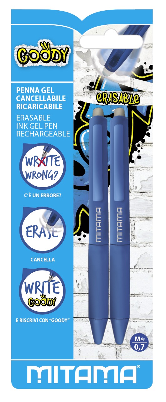 Penna cancellabile 0,7mm blu – Shopping Store