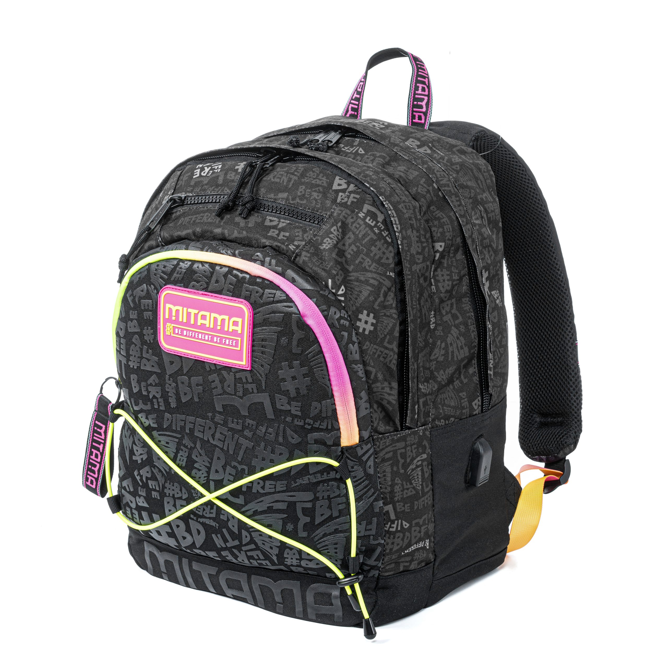 Zaino #BDBF Nero-Fucsia [Cod. 63621] | Mitama Zaini